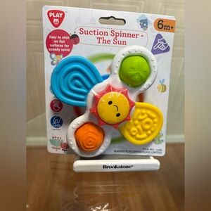 Play  Multicolor Baby 6 Months Suction  Spinner Flower Toy Sight Touch Dexterity